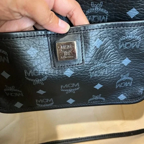 MCM Jumbo Black Visetos Tote